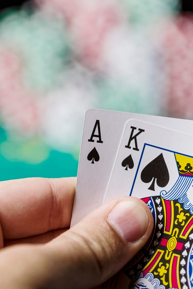 Winnende pokerhand, met fiches
