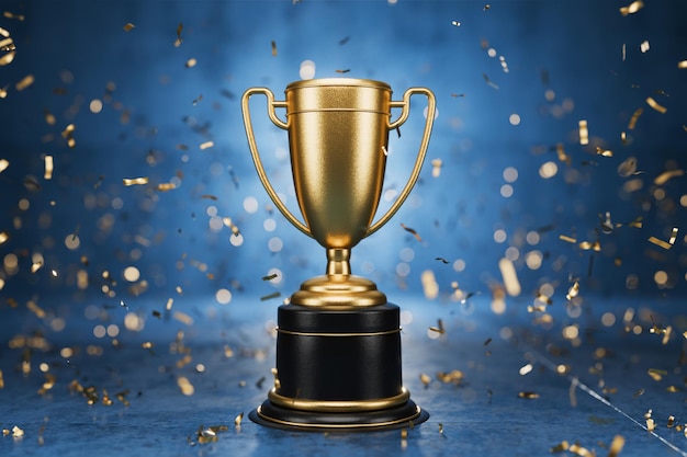 winner certificate first place in a computer game winners cup achievements victory goal achievement concept best in class trophy award top performance award 3d render