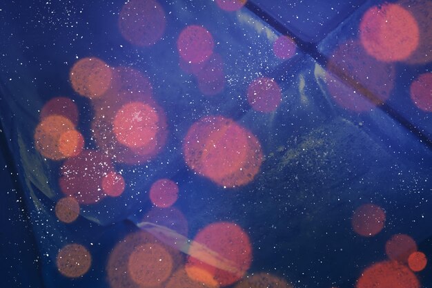 Winter abstract background with colorful bokeh