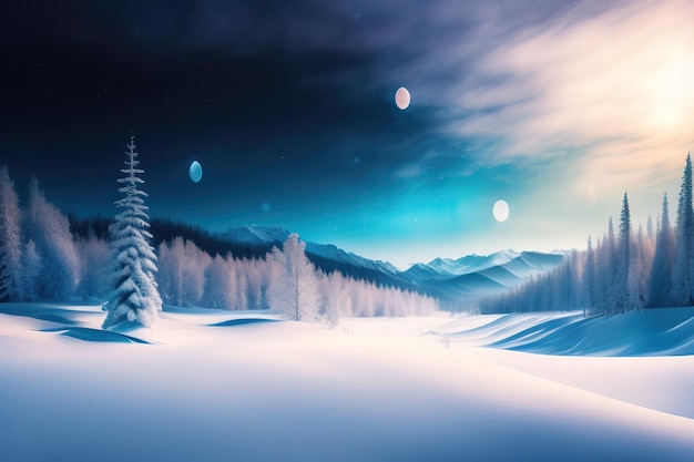 Winter abstract background