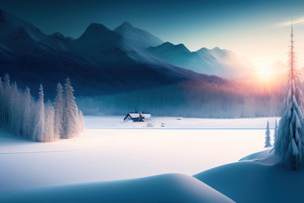 Winter abstract background