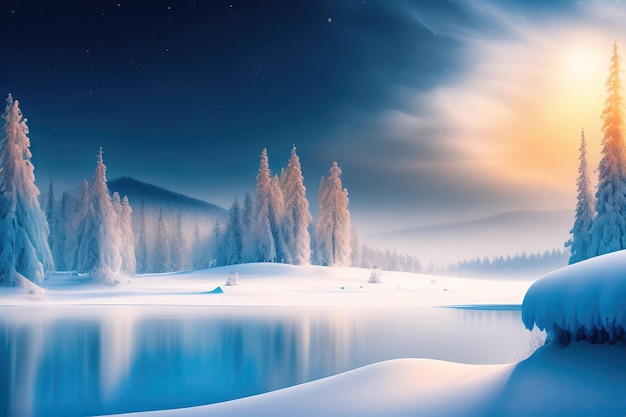 Winter abstract background