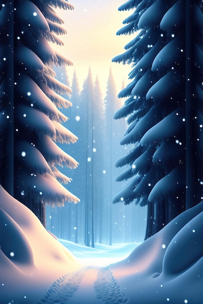 Winter achtergrond met sneeuwvlokken