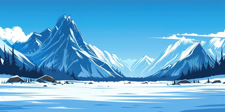 Foto winter achtergrond natuur illustratie cartoon