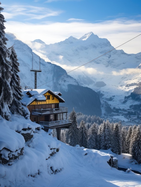 Photo winter in the alps