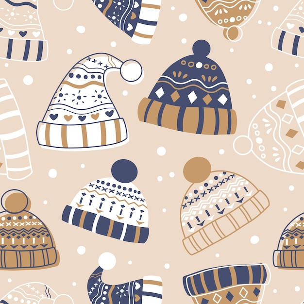사진 겨울과 크리스마스 테마의 원활한 패턴