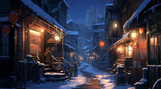 winter town hd wallpapers