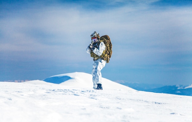 Winter arctic mountains warfare