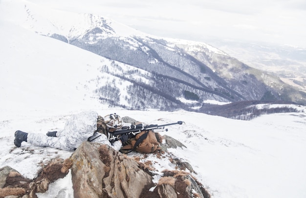 Winter arctic mountains warfare