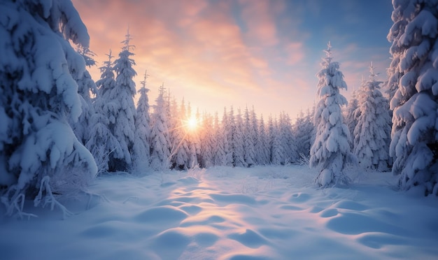 Winter atmosferisch landschap met met vorst bedekte droge planten tijdens sneeuwval Winter Kerstmis