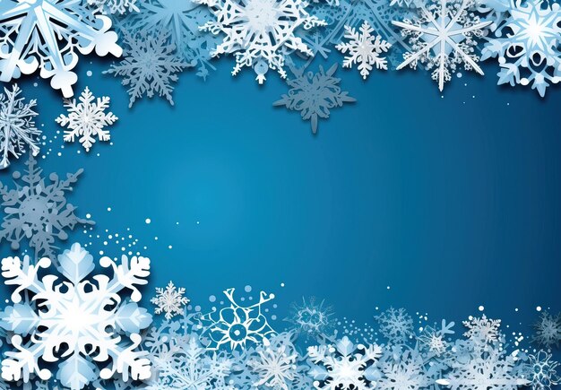 winter background in paper style and snowflakes White background HD Photo Isolated white background