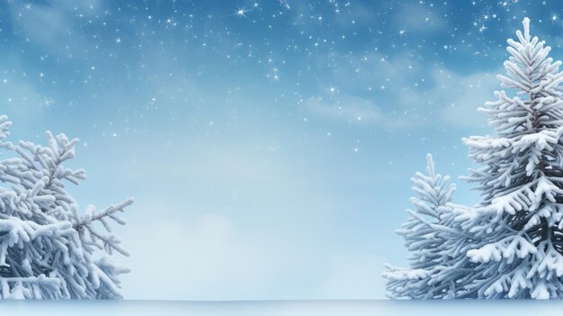 Winter background of snow and frost with free space for your decoration created with Generative Al technology