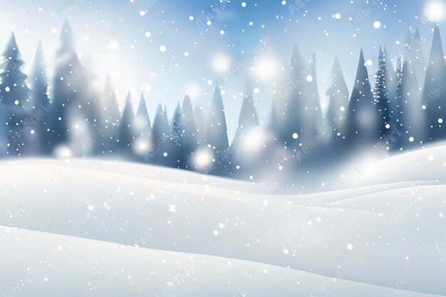 Winter background of snow and frost with free space for your decoration