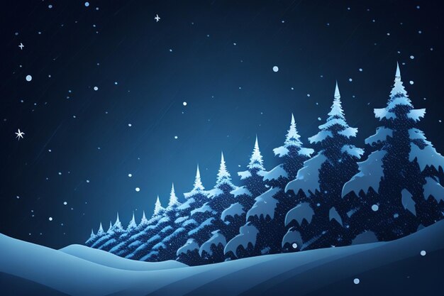 Фото Зимний фон с падением снега векторный снег