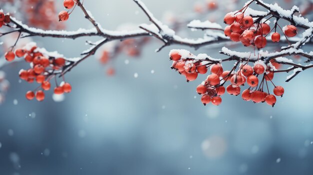 winter background with frozen leaves hanging