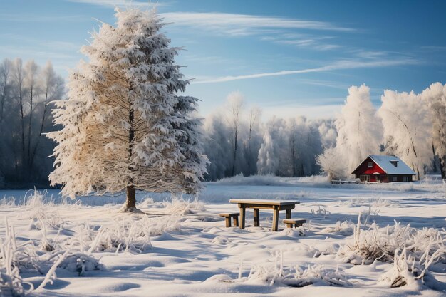 winter background with snow fall