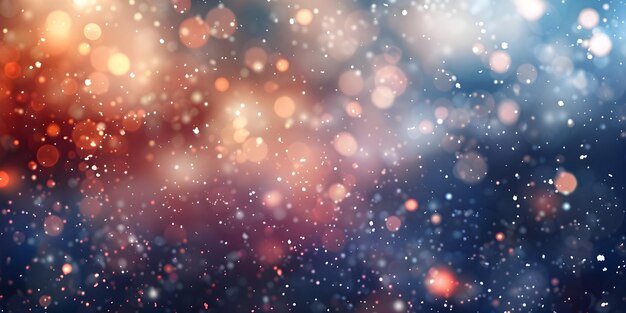 Winter background with snowflakes and bokeh lights Christmas background Ai Generated