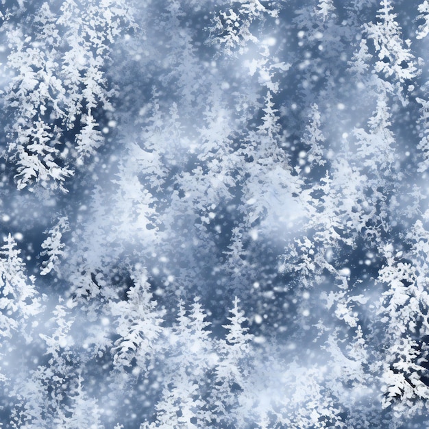 Photo winter background with snowflakes seamless winter pattern