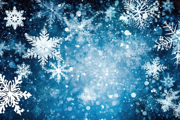 Winter background with snowflakes