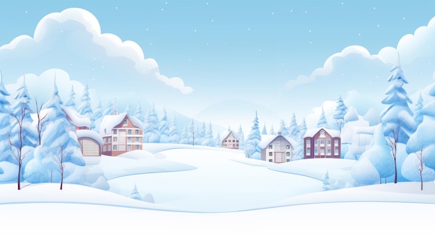 Winter banner background AI generated Image