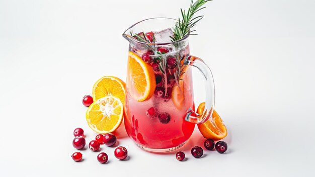 Winter bar menu featuring non alcoholic cranberry lemonade with orange rosemary and lingonberry