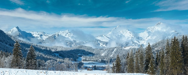 Winter bergpanorama Oostenrijk Tirol