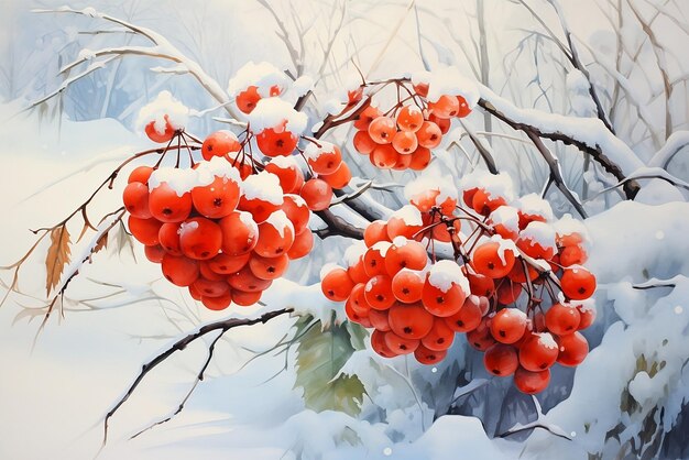 Winter berrie background