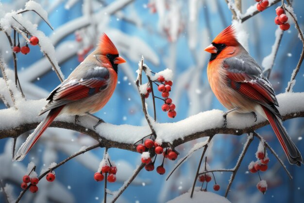 Winter Birds Generative AI