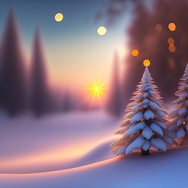 Winter bokeh background