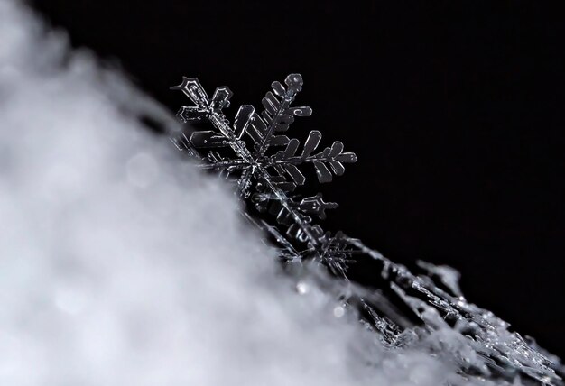 Carta invernale cristalli di neve foto invernale