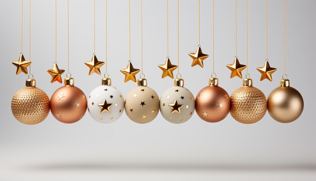 Photo winter celebration gold ornament shines in december festive gift generated by ai