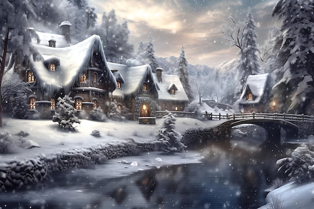 Winter charismas beauty background