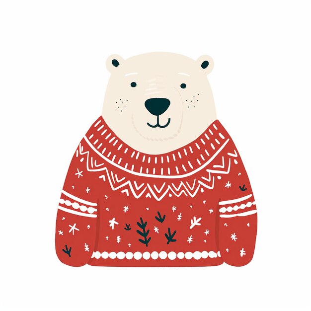 Photo winter christmas polar bear