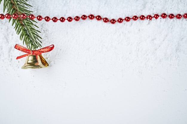 Winter or Christmas themed banner, Christmas composition. Christmas fir tree branches