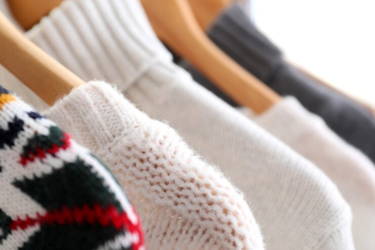 Photo 冬の服、クローズアップと選択的な焦点。