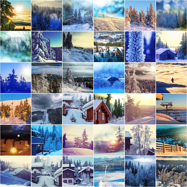 Winter collage