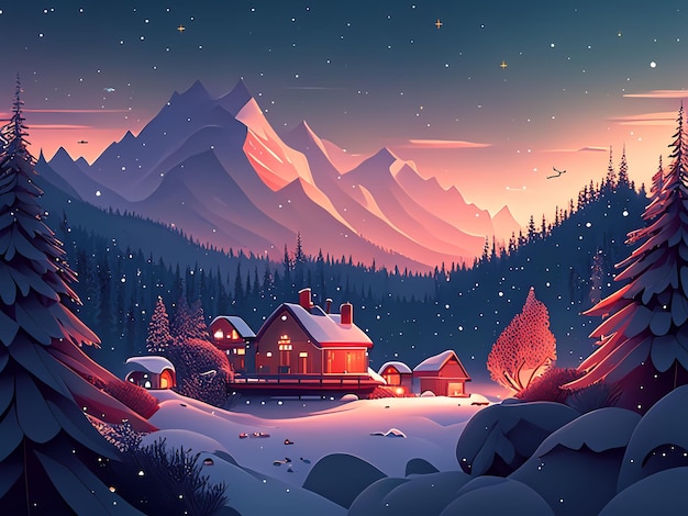 winter countryside landscape