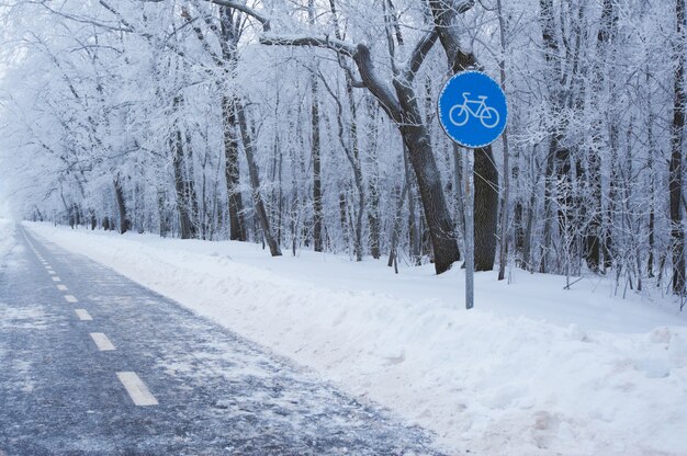 Winter cycle way