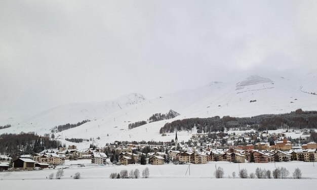 Photo a winter day in sankt moritz switzerland