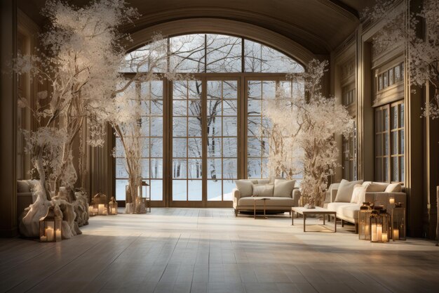 winter decoration on ballroom hotels inspiration ideas