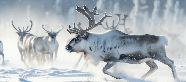 winter deer AI generated