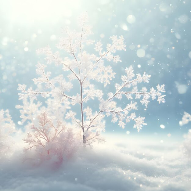 Winter Delicate Beauty with Crystal Clear Snowflakes