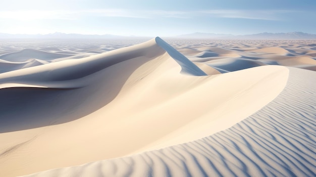 winter desert and snowy mountains