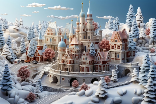 Winter Fantasy SnowCovered Miniature Kingdom 4
