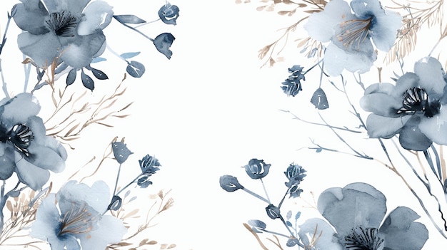 Photo winter floral bouquet on white background generative ai