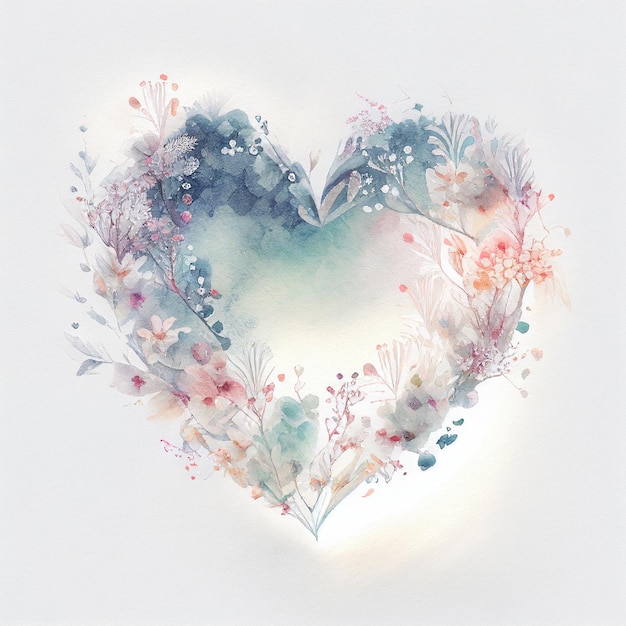 Winter Floral Hearts