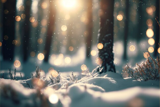 winter forest background