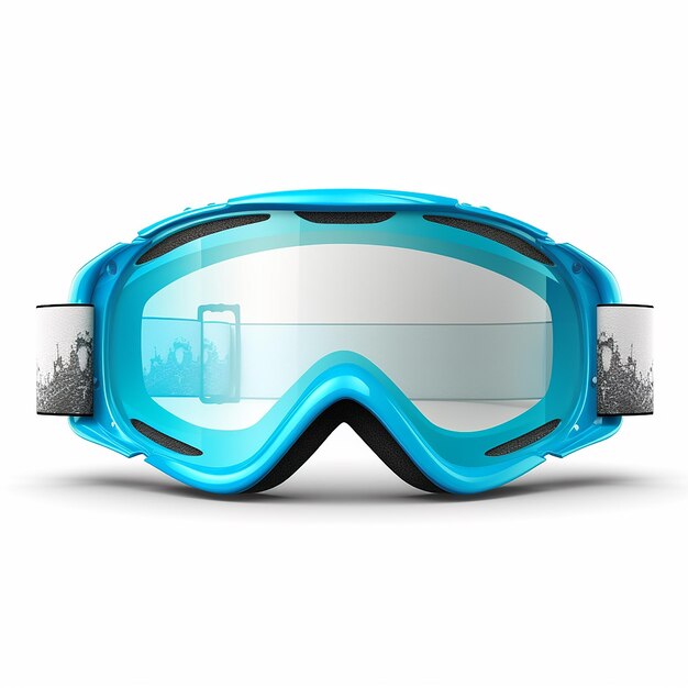 Winter Glass Ski Goggles Vector Isolated on White