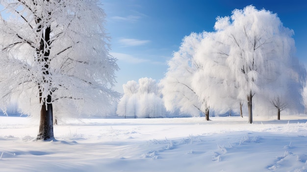 冬の休日カード 雪