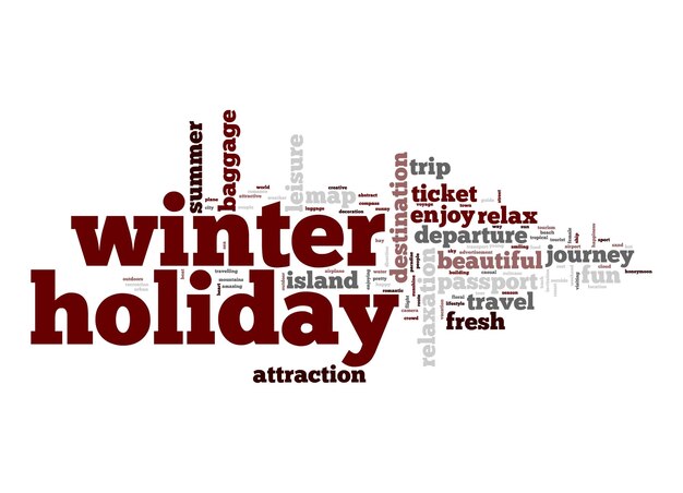 Photo winter holiday word cloud